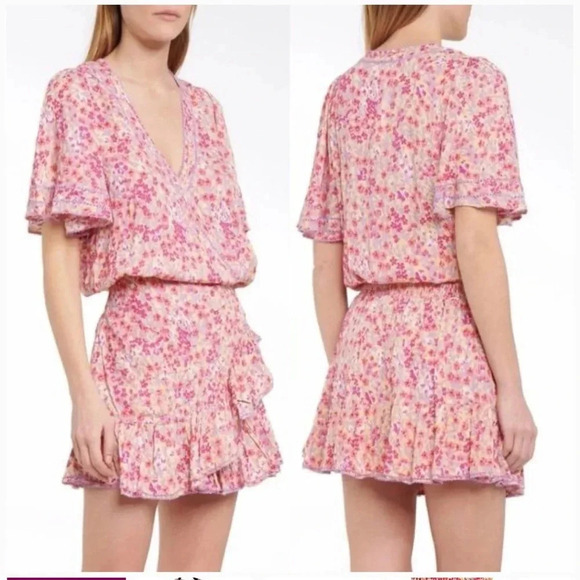 Poupette St. Barth Mabelle Floral Mini Dress so M - Picture 1 of 7